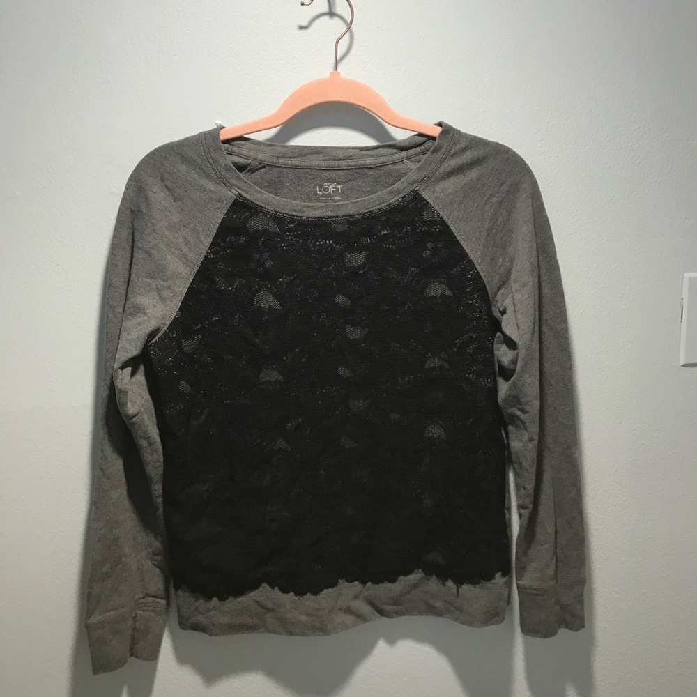Loft gray sweatshirt
